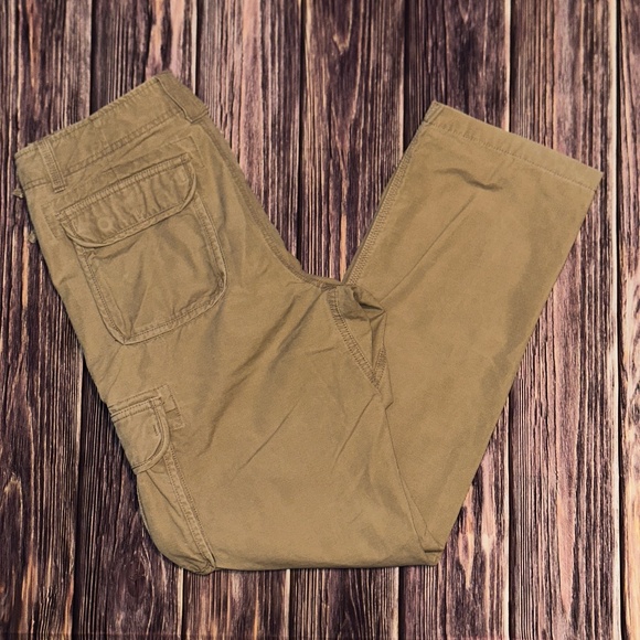 L.L.Bean Mens Khaki Cargo Multi Pocket Pants - Picture 1 of 7